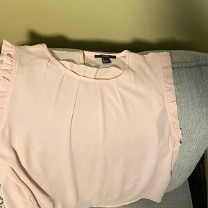 Forever 21 Light Pink Ruffled Blouse